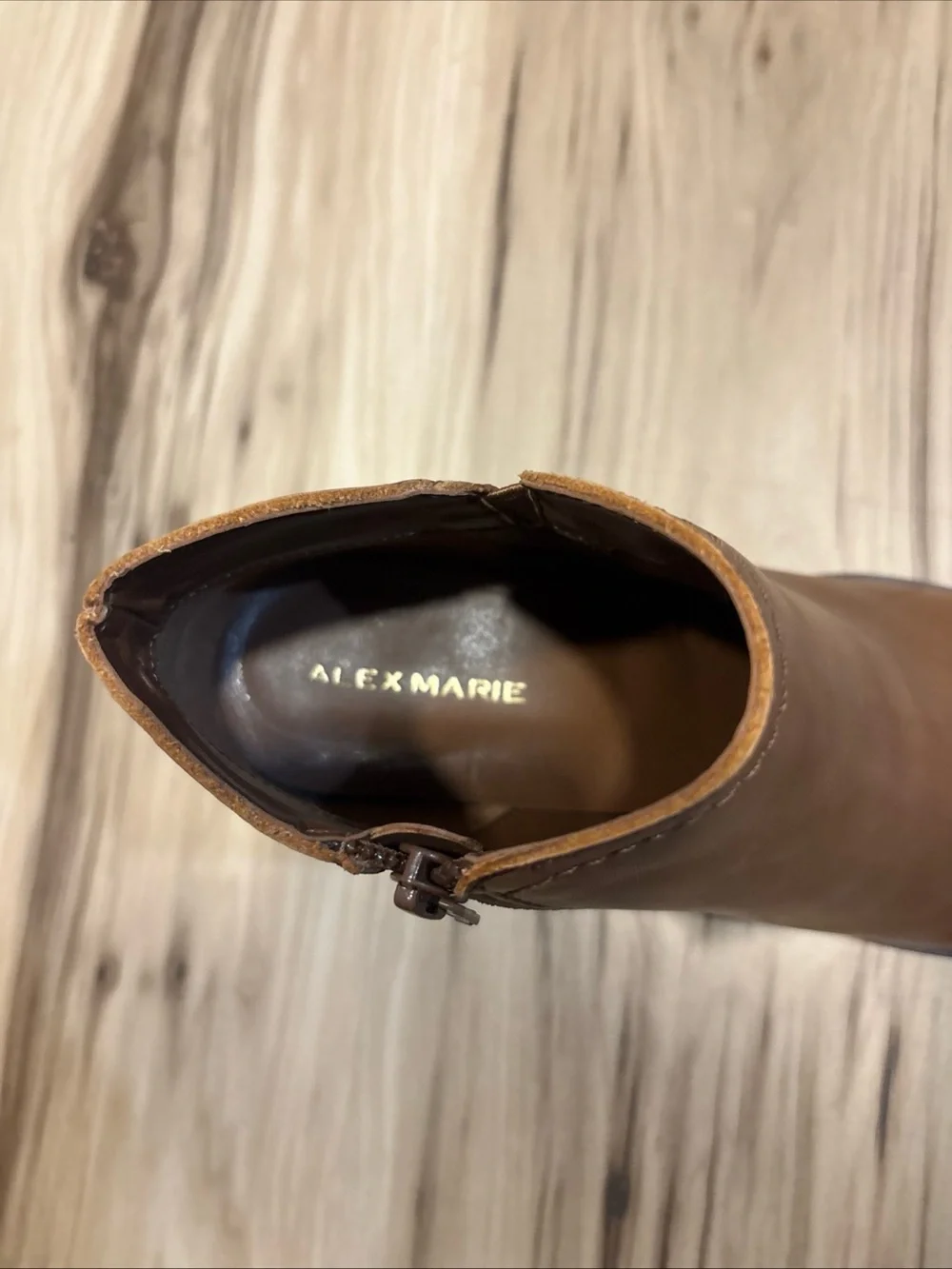 Alex Marie Women’s Heeled Booties Size 6 Beige Leather Upper